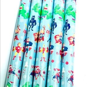 MARVEL AVENGERS WRAPPING PAPER BUNDLE OF 5